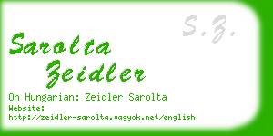 sarolta zeidler business card